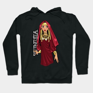 Black is Beautiful - Tunisia Africa Melanin Girl in traditional outfit Hoodie